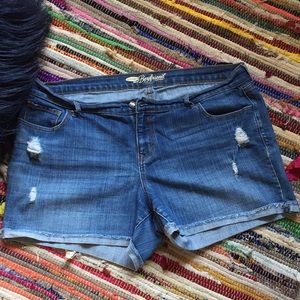 Denim Boyfriend Shorts | Size 16 (Plus Size)